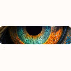 Eye Bird Feathers Vibrant Large Bar Mat by Hannah976