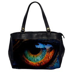 Eye Bird Feathers Vibrant Oversize Office Handbag by Hannah976