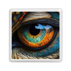 Eye Bird Feathers Vibrant Memory Card Reader (square) by Hannah976