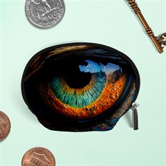 Eye Bird Feathers Vibrant Accessory Pouch (small) by Hannah976