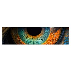 Eye Bird Feathers Vibrant Oblong Satin Scarf (16  X 60 ) by Hannah976