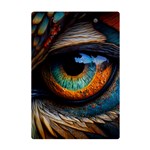 Eye Bird Feathers Vibrant A5 Acrylic Clipboard Back