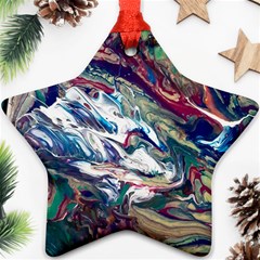 Abstract Strata Iv Star Ornament (two Sides)