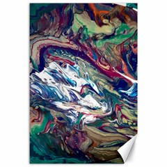 Abstract Strata Iv Canvas 24  X 36  by kaleidomarblingart