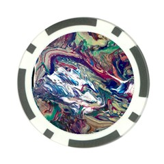 Abstract Strata Iv Poker Chip Card Guard by kaleidomarblingart