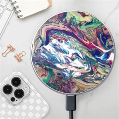 Abstract Strata Iv Wireless Fast Charger(white) by kaleidomarblingart