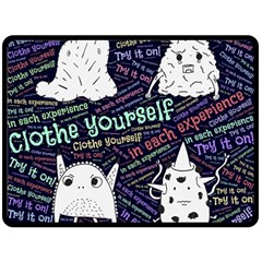 Experience Feeling Clothing Self Two Sides Fleece Blanket (large) by Paksenen