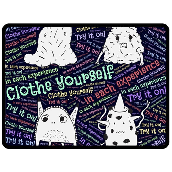 Experience Feeling Clothing Self Two Sides Fleece Blanket (Large)