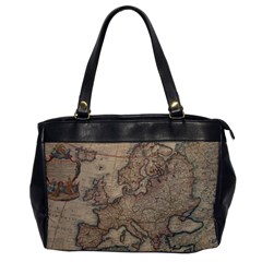 Old Vintage Classic Map Of Europe Oversize Office Handbag by Paksenen