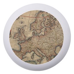 Old Vintage Classic Map Of Europe Dento Box With Mirror