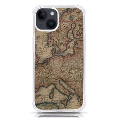 Old Vintage Classic Map Of Europe Iphone 14 Tpu Uv Print Case by Paksenen