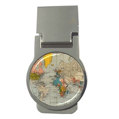 Vintage World Map Money Clips (round)  by Loisa77