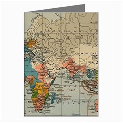 Vintage World Map Greeting Card by Loisa77