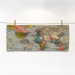 Vintage World Map Hand Towel by Loisa77