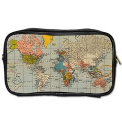 Vintage World Map Toiletries Bag (two Sides) by Loisa77