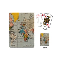 Vintage World Map Playing Cards Single Design (mini)