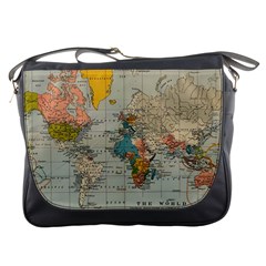 Vintage World Map Messenger Bag by Loisa77