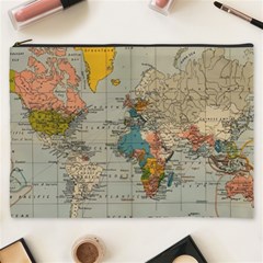 Vintage World Map Cosmetic Bag (xxxl) by Loisa77