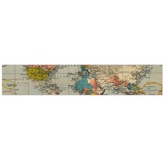 Vintage World Map Large Premium Plush Fleece Scarf 