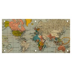 Vintage World Map Banner And Sign 6  X 3  by Loisa77