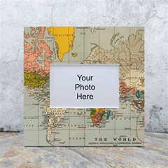 Vintage World Map White Box Photo Frame 4  X 6  by Loisa77