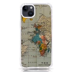 Vintage World Map Iphone 14 Plus Tpu Uv Print Case by Loisa77