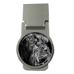 Angry Male Lion Wild Animal Money Clips (round)  by Loisa77