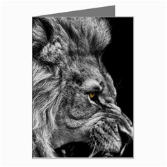 Angry Male Lion Wild Animal Greeting Card by Loisa77