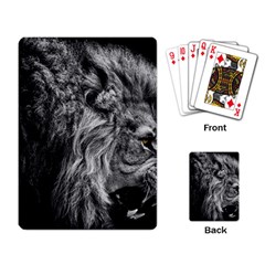 Angry Male Lion Wild Animal Playing Cards Single Design (rectangle) by Loisa77