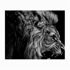 Angry Male Lion Wild Animal Small Glasses Cloth (2 Sides) by Loisa77