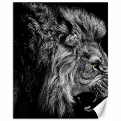 Angry Male Lion Wild Animal Canvas 11  X 14  by Loisa77