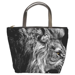 Angry Male Lion Wild Animal Bucket Bag by Loisa77