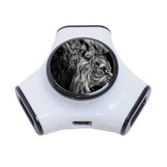 Angry Male Lion Wild Animal 3-port Usb Hub by Loisa77