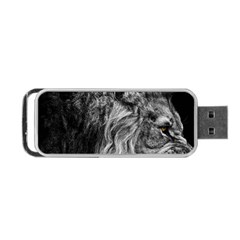 Angry Male Lion Wild Animal Portable Usb Flash (two Sides) by Loisa77