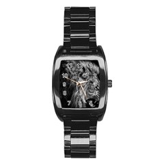 Angry Male Lion Wild Animal Stainless Steel Barrel Watch by Loisa77