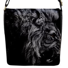 Angry Male Lion Wild Animal Flap Closure Messenger Bag (s) by Loisa77