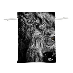 Angry Male Lion Wild Animal Lightweight Drawstring Pouch (l) by Loisa77