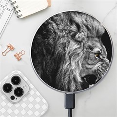 Angry Male Lion Wild Animal Wireless Fast Charger(white) by Loisa77