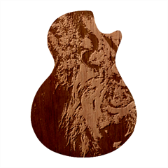 Angry Male Lion Wild Animal Guitar Shape Wood Guitar Pick Holder Case And Picks Set by Loisa77