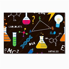 Science Lesson Flat Vector Seamless Pattern Postcards 5  X 7  (pkg Of 10) by Loisa77