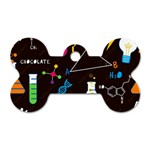 Science Lesson Flat Vector Seamless Pattern Dog Tag Bone (One Side) Front