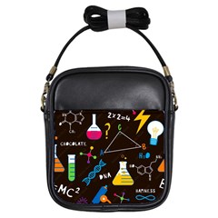 Science Lesson Flat Vector Seamless Pattern Girls Sling Bag by Loisa77