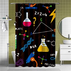 Science Lesson Flat Vector Seamless Pattern Shower Curtain 48  X 72  (small)  by Loisa77