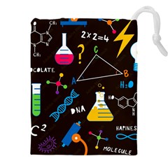 Science Lesson Flat Vector Seamless Pattern Drawstring Pouch (4xl) by Loisa77