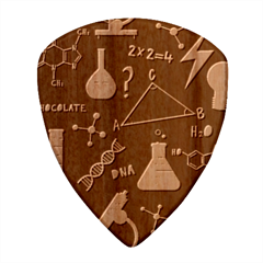 Science Lesson Flat Vector Seamless Pattern Wood Guitar Pick (set Of 10) by Loisa77