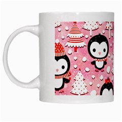 Cute Penguin Pattern White Mug