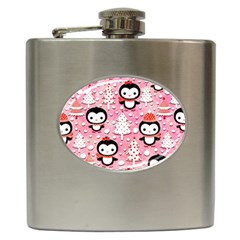 Cute Penguin Pattern Hip Flask (6 oz)