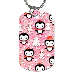 Cute Penguin Pattern Dog Tag (Two Sides)