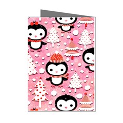 Cute Penguin Pattern Mini Greeting Cards (Pkg of 8)