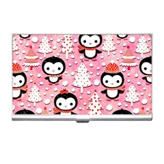 Cute Penguin Pattern Business Card Holder by Loisa77